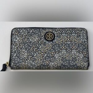 TORY BURCH Blue Print Floral Wallet